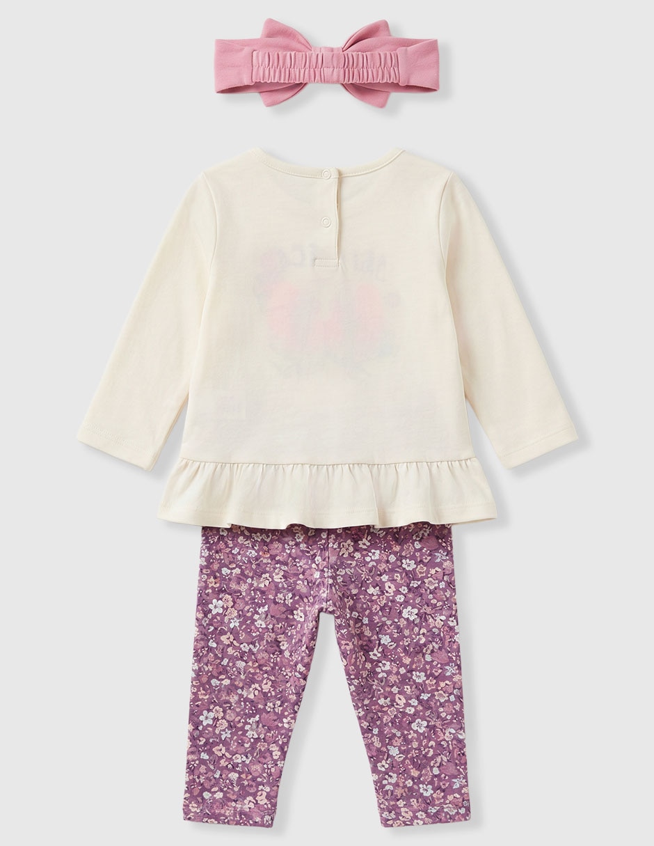 Conjunto casual de algodón para bebe 3