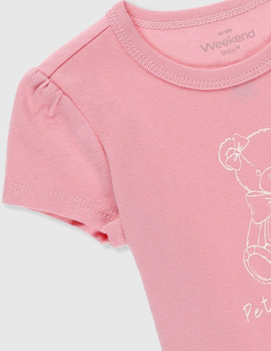 Playera Weekend Baby manga corta para bebé niña