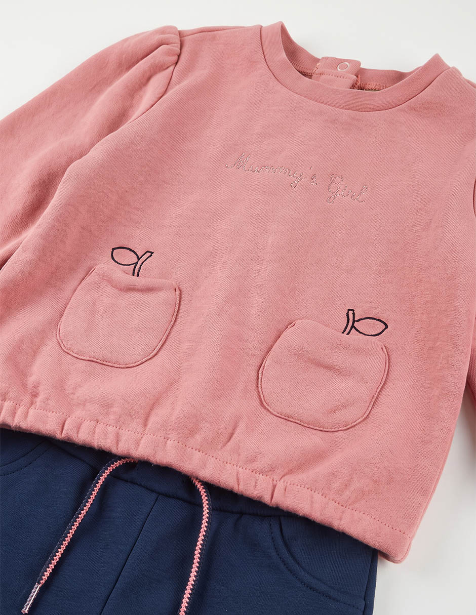 Conjunto de algodón para niña 2 piezas