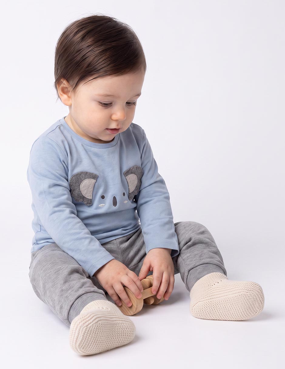 Playera Koala manga larga para bebé niño Playera Koala manga larga para bebé niño