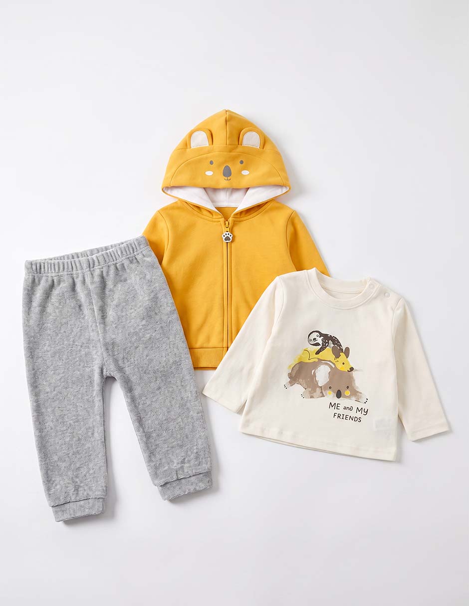 Conjunto de algodón Bebé 4