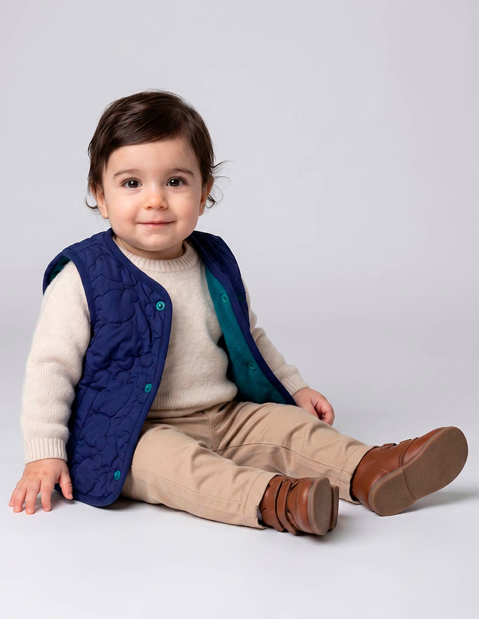 Chaleco capitonado para bebé niño Chaleco capitonado para bebé niño