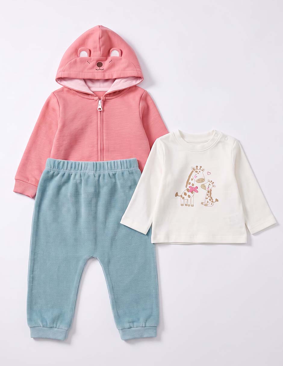 Conjunto de algodón para bebé niña 4