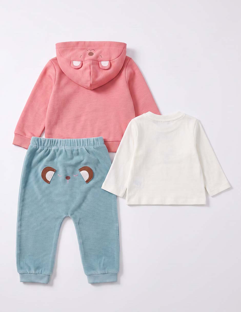 Conjunto de algodón para bebé niña 3