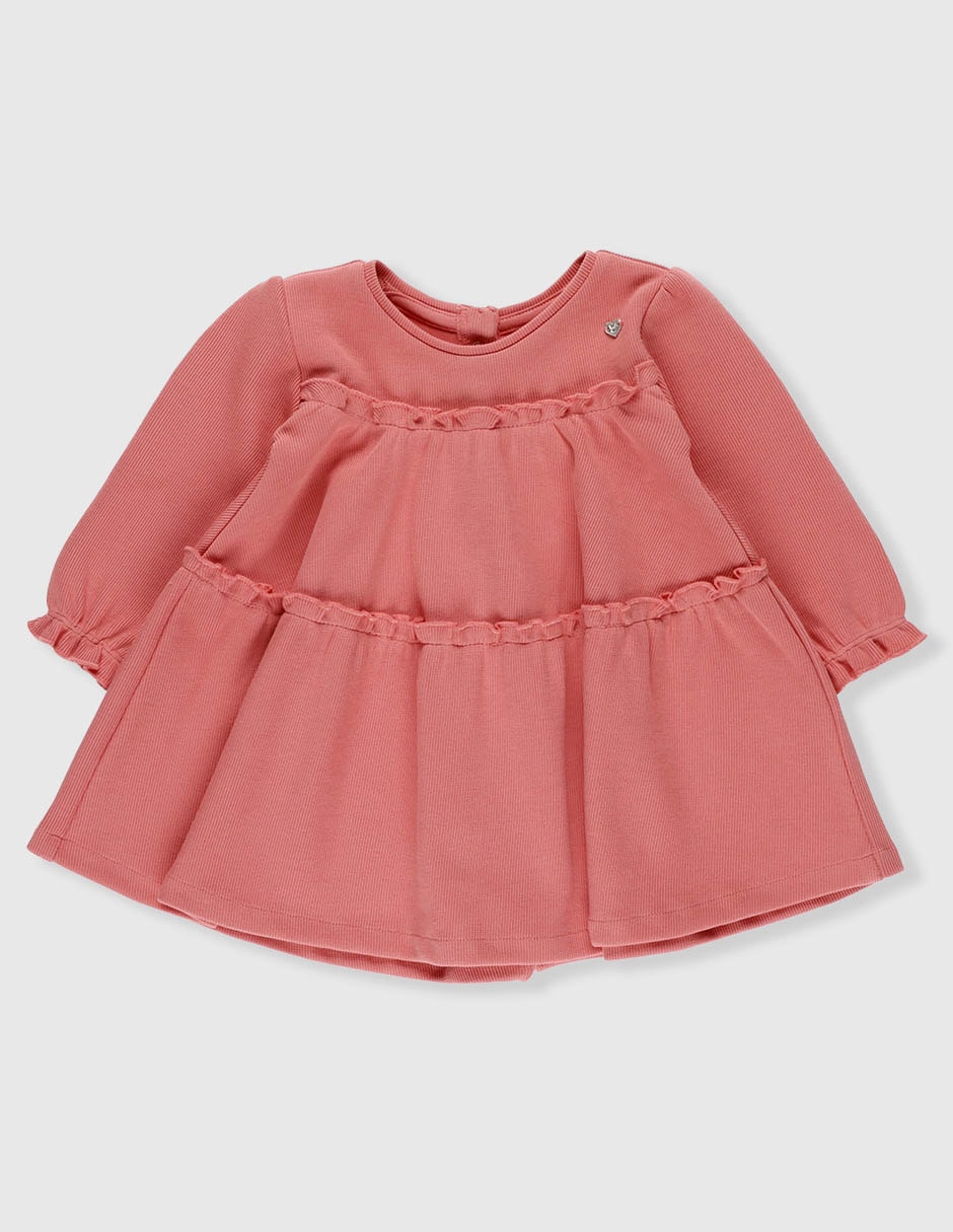 Vestido manga globo para bebé niña