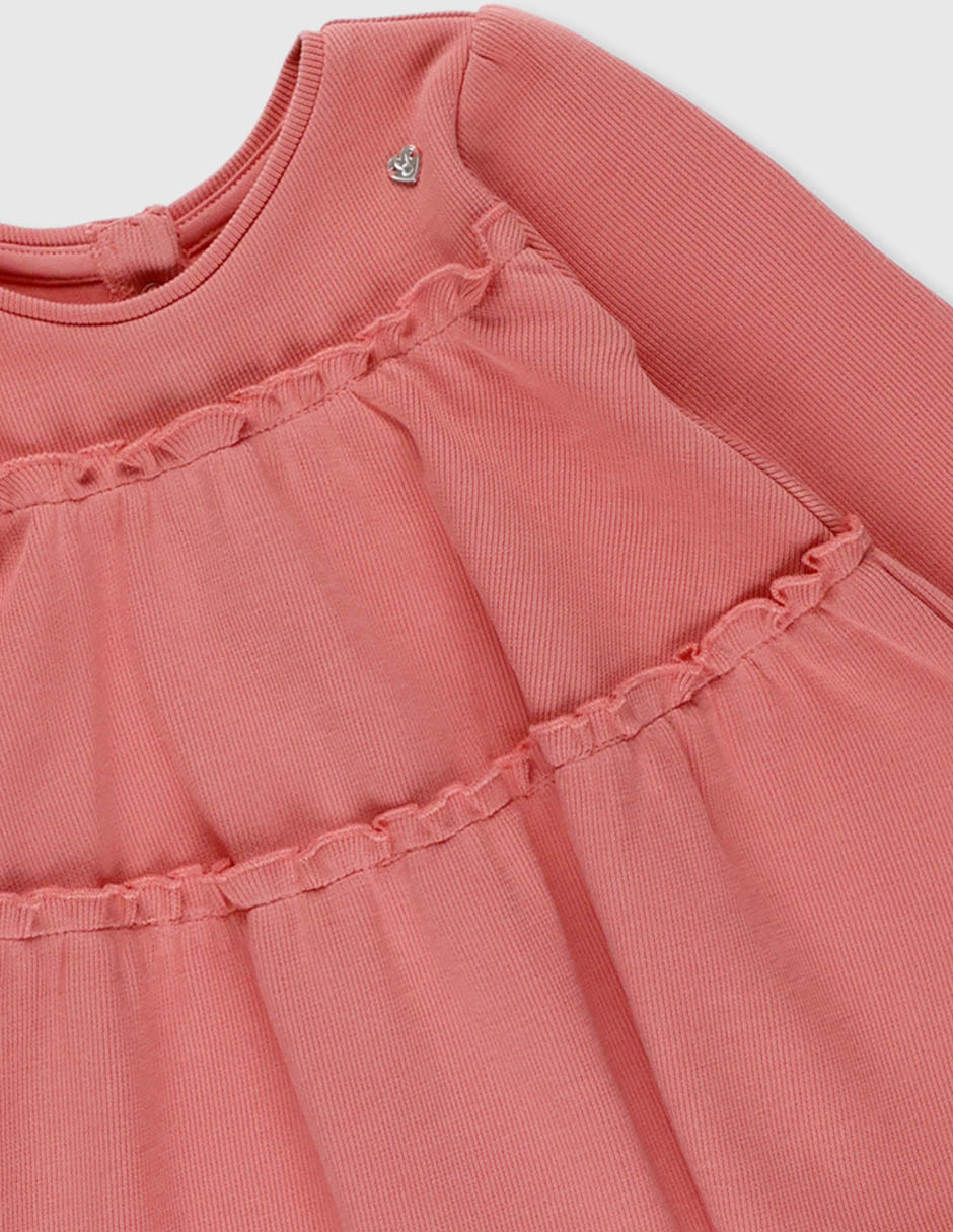 Vestido manga globo para bebé niña 3