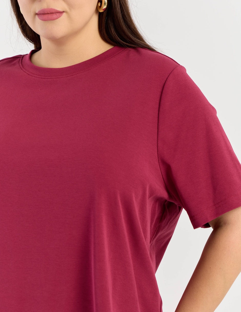 Playera manga corta cuello redondo para mujer 3