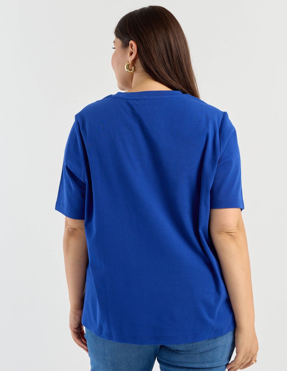 Playera manga corta Weekend Plus cuello redondo para mujer