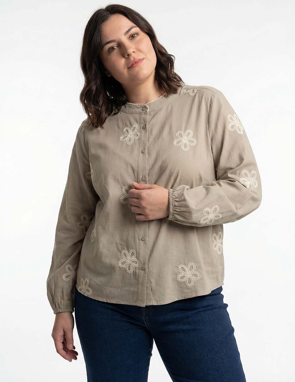 Blusa Weekend Plus manga larga para mujer