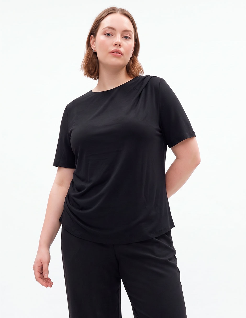 Blusa manga corta para mujer