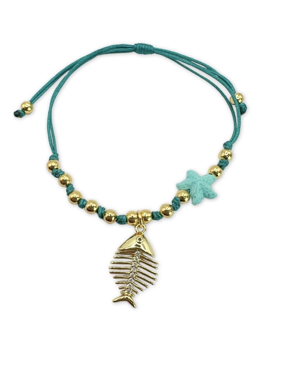 Pulsera acabado baño de oro 14 K