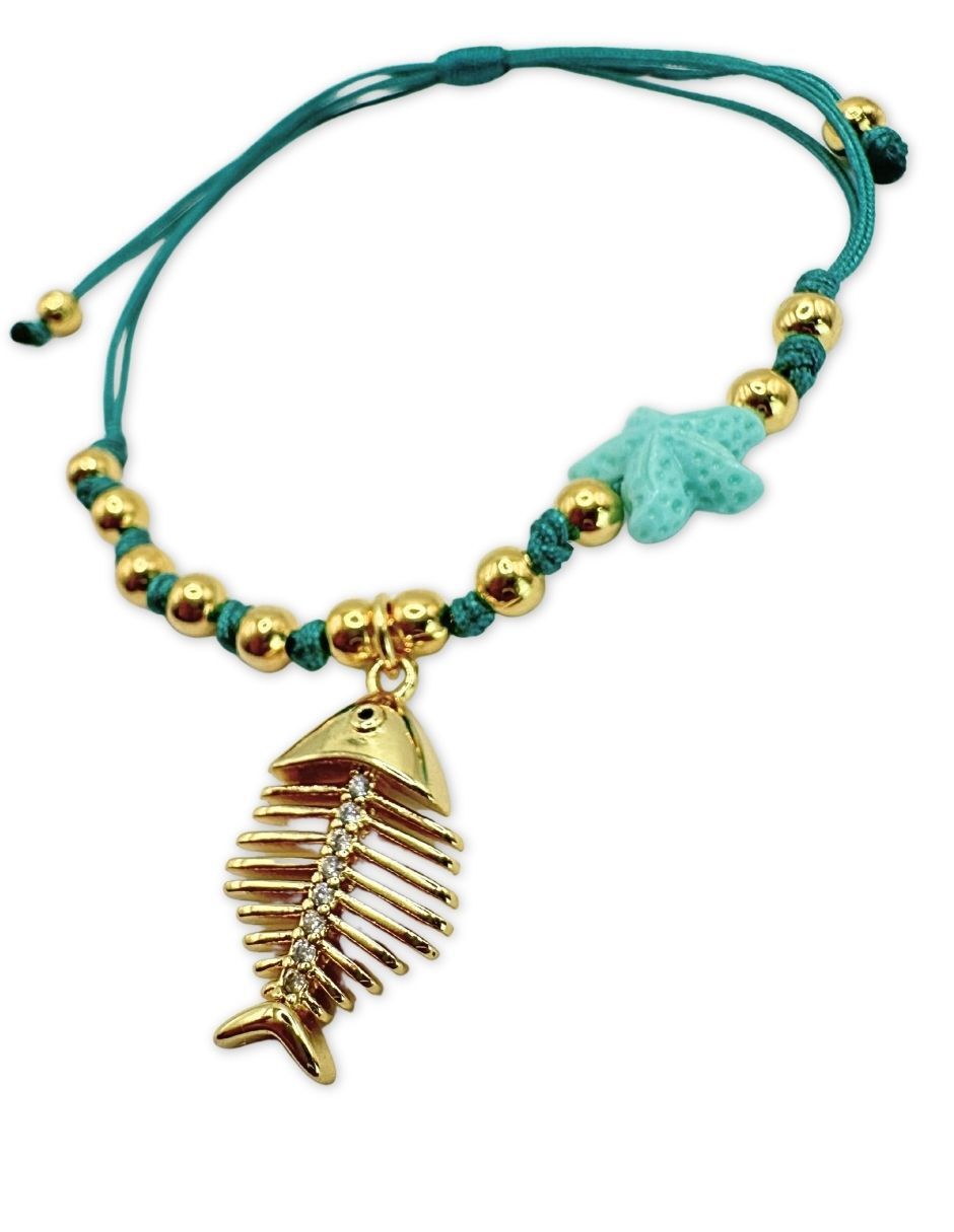 Pulsera acabado baño de oro 14 K