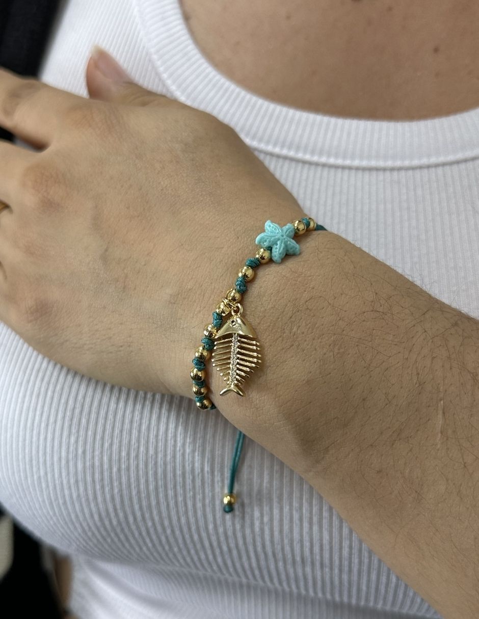 Pulsera acabado baño de oro 14 K