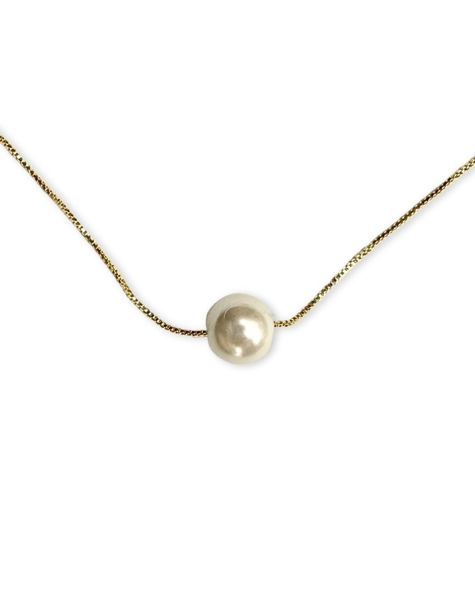 Collar con acabado baño de oro 14 K