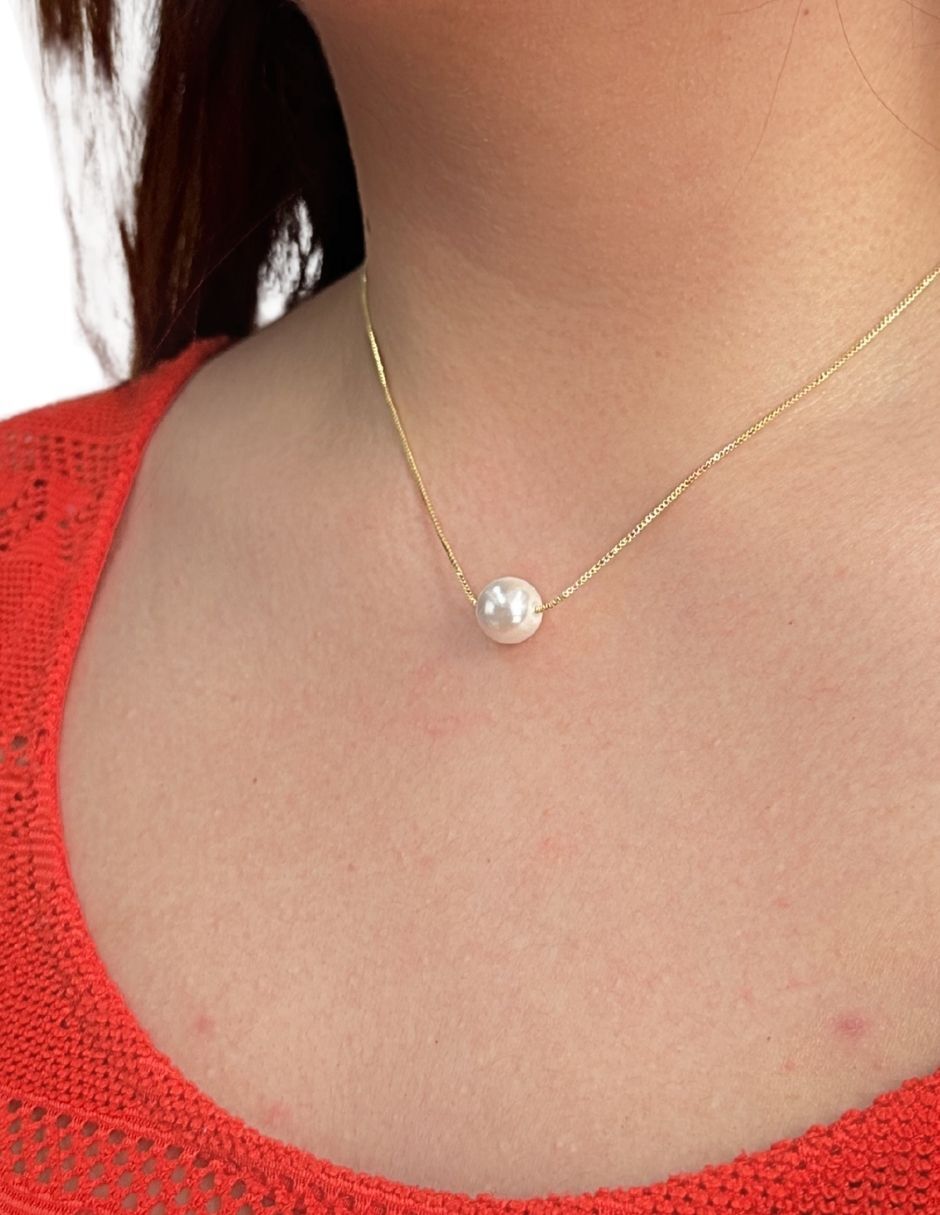Collar con acabado baño de oro 14 K