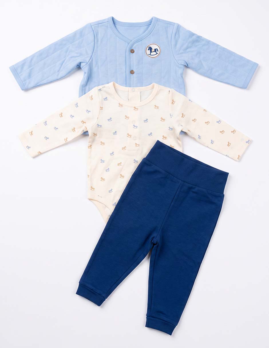 Conjunto casual de algodón para bebé niño Conjunto casual de algodón para bebé niño