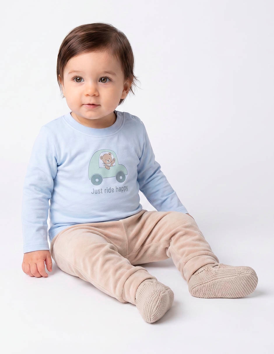 Playera manga larga para bebé niño