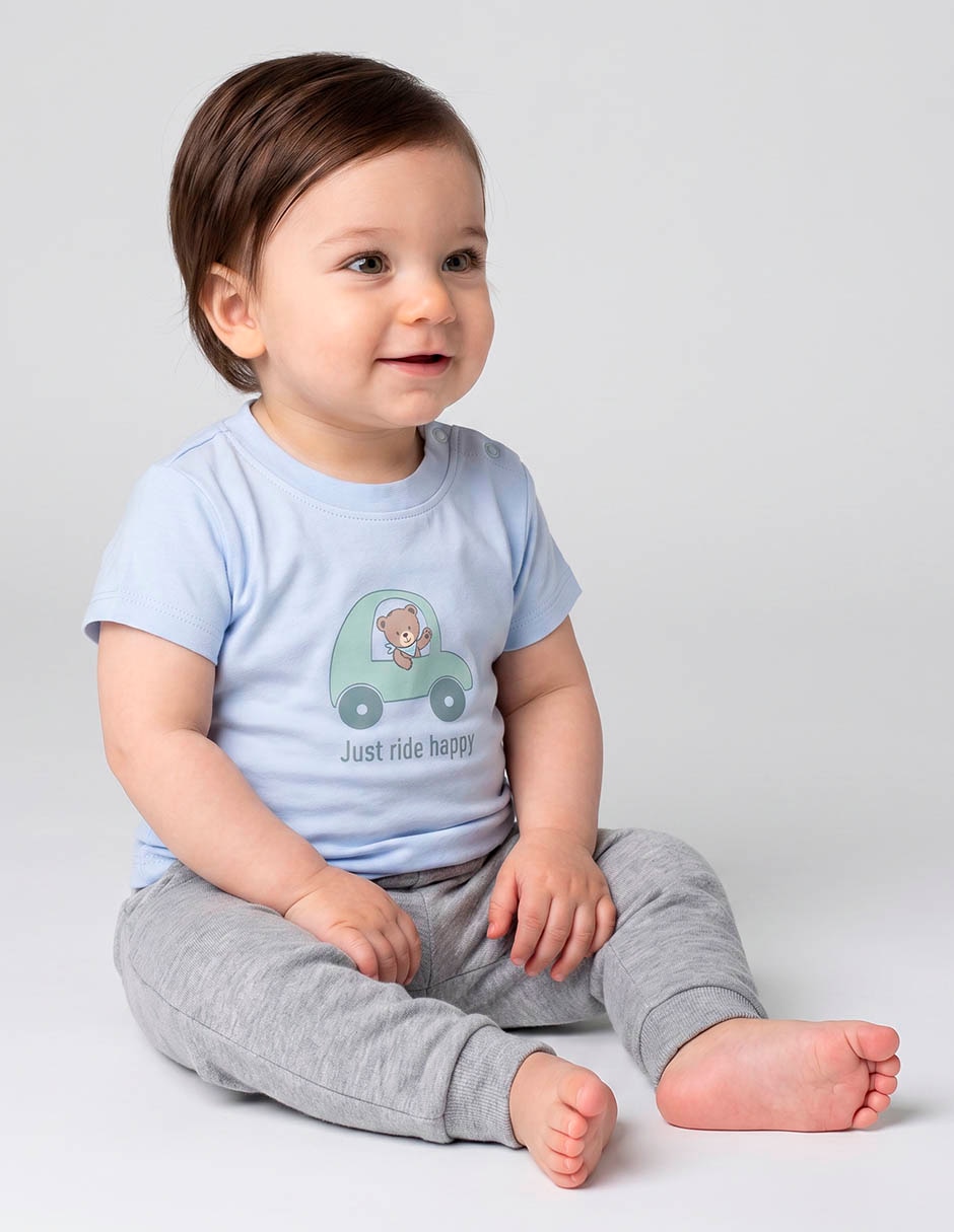 Playera manga corta para bebé niño