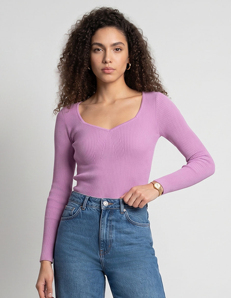 Suéter cuello v para mujer Suéter cuello v para mujer