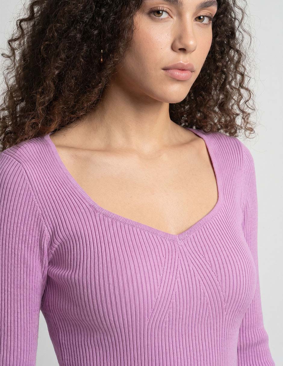 Suéter cuello v para mujer 3