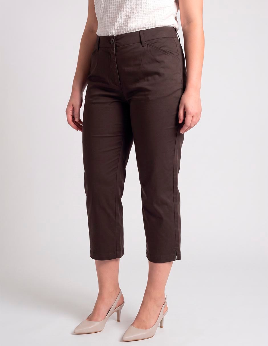 Pantalón capri slim para mujer