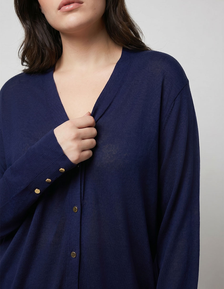 Suéter cuello v para mujer 3