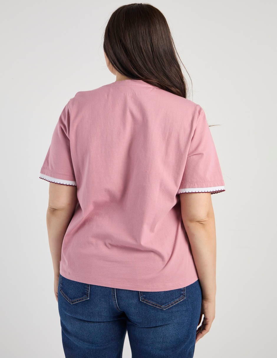 Playera manga corta cuello redondo mujer 21