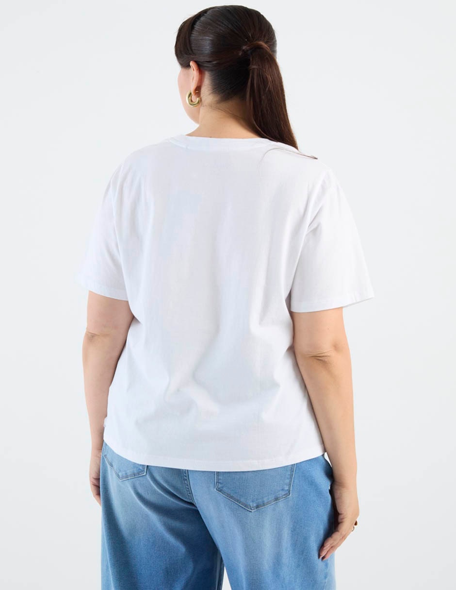 Playera manga corta Weekend Plus cuello redondo para mujer