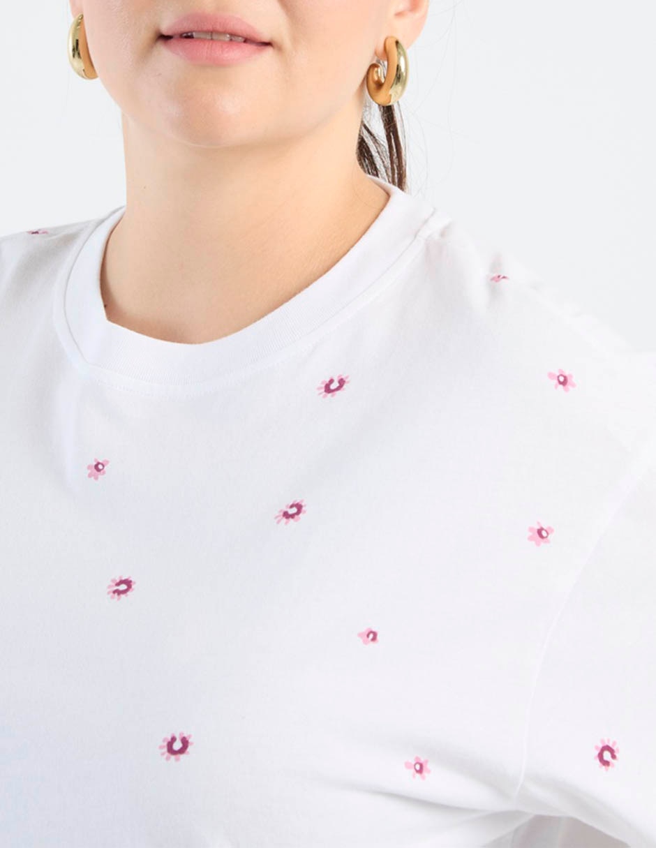 Playera manga al codo Weekend Plus cuello redondo para mujer