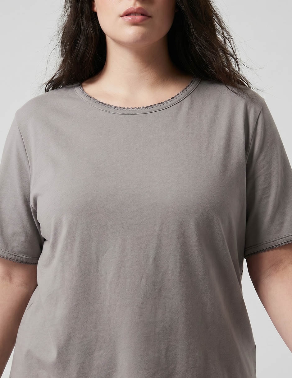 Playera manga corta cuello redondo mujer 3