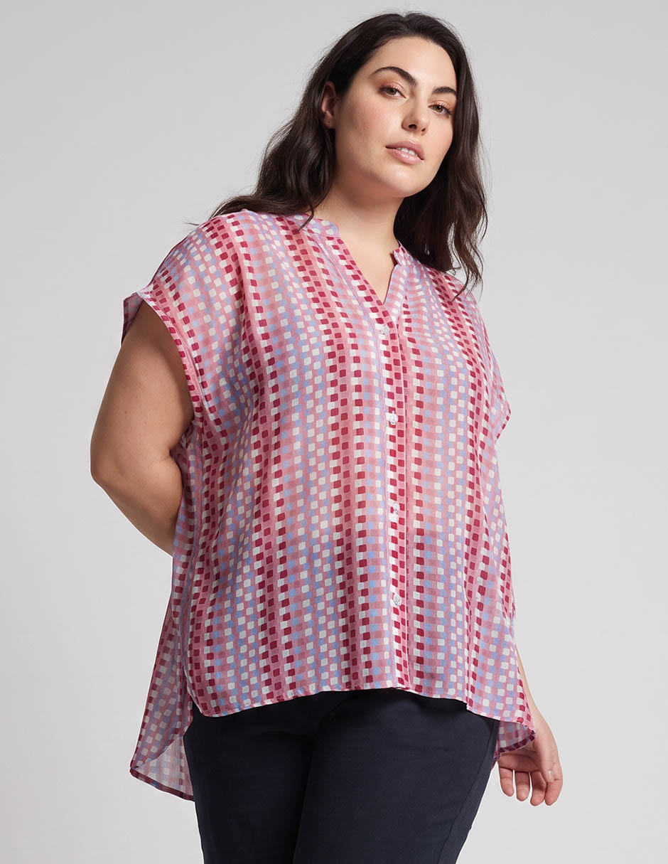Blusa manga corta para mujer