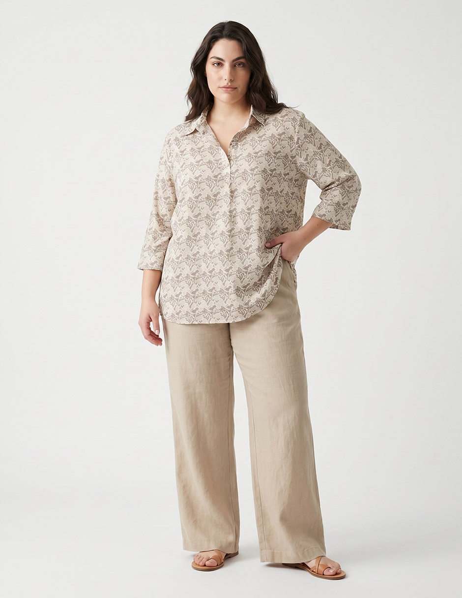 Blusa manga 3/4 para mujer Blusa manga 3/4 para mujer