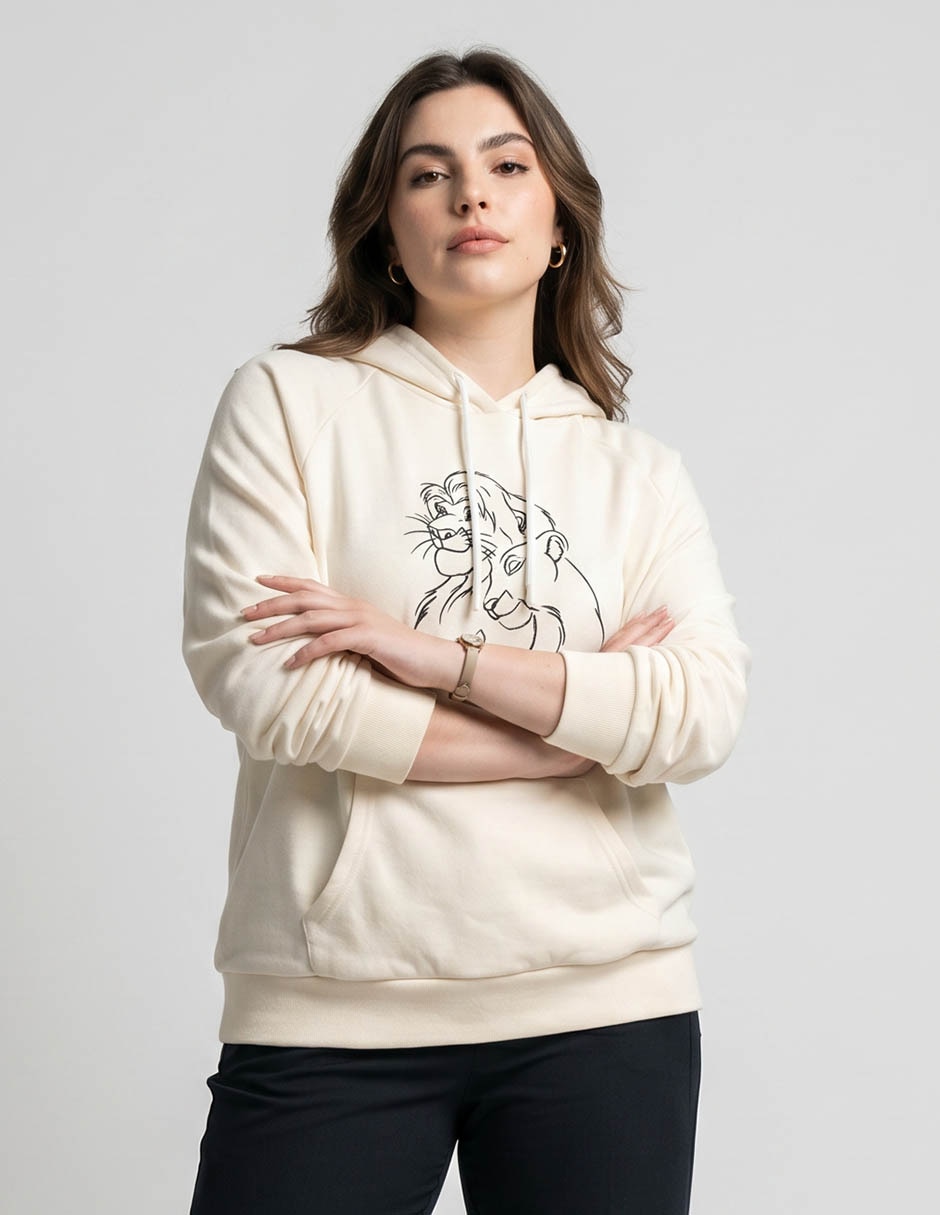 Sudadera con capucha y bolsa El Rey León para mujer Sudadera con capucha y bolsa El Rey León para mujer