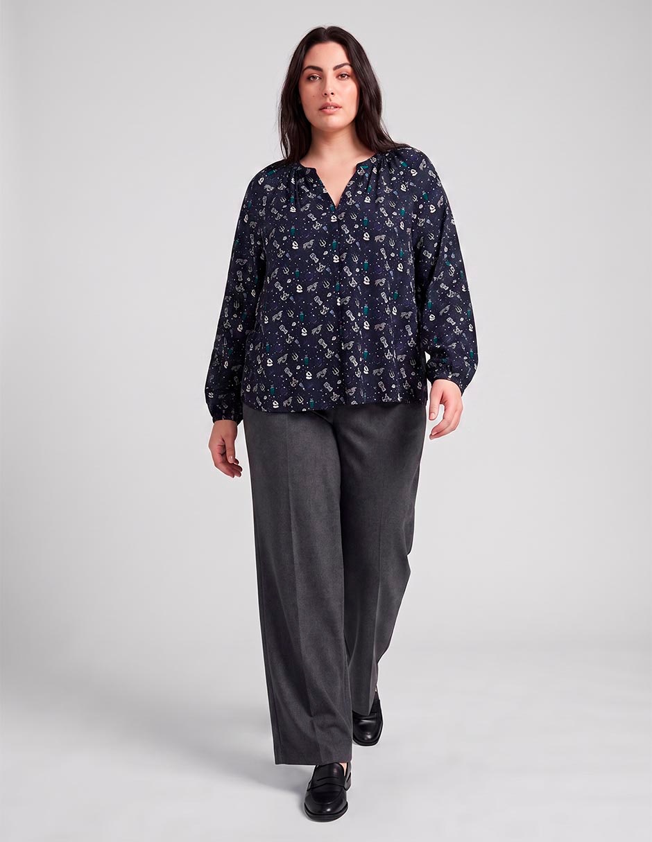 Blusa manga larga para mujer