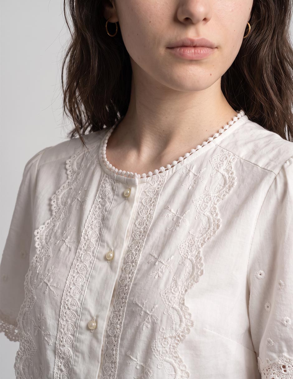 Blusa manga corta para mujer 3