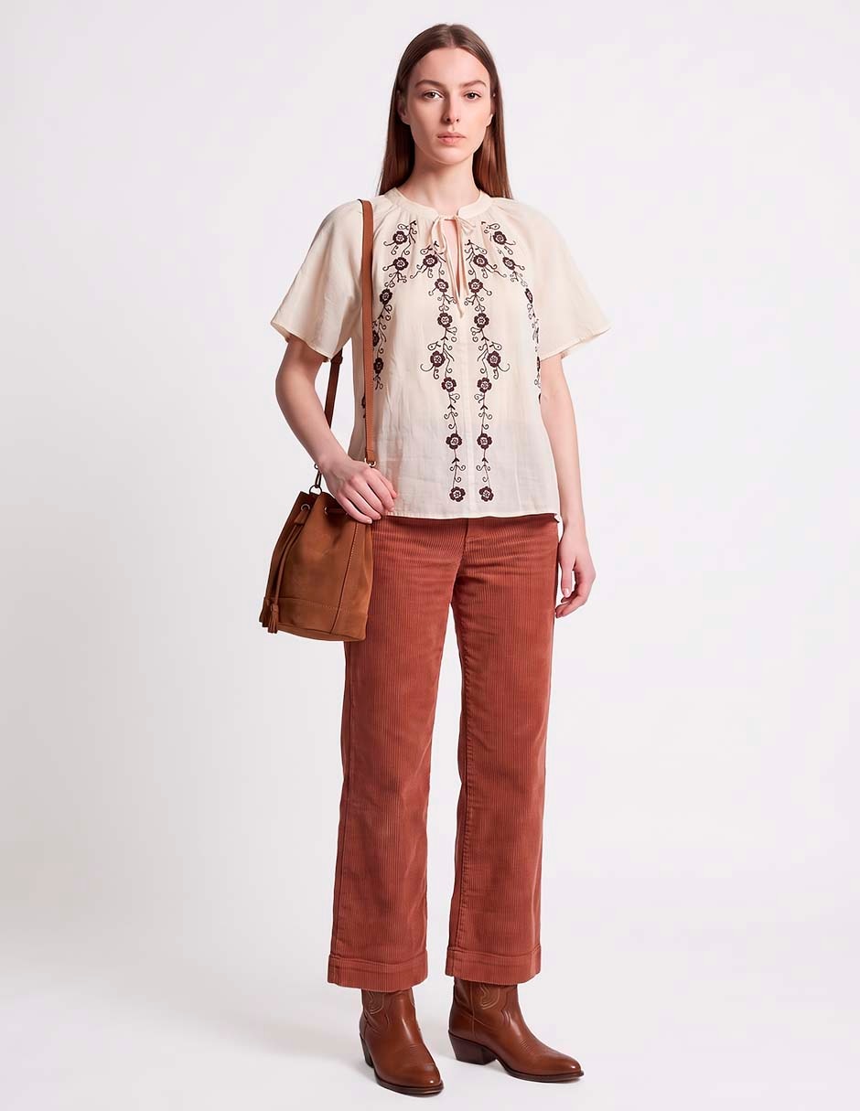 Blusa manga corta para mujer 3