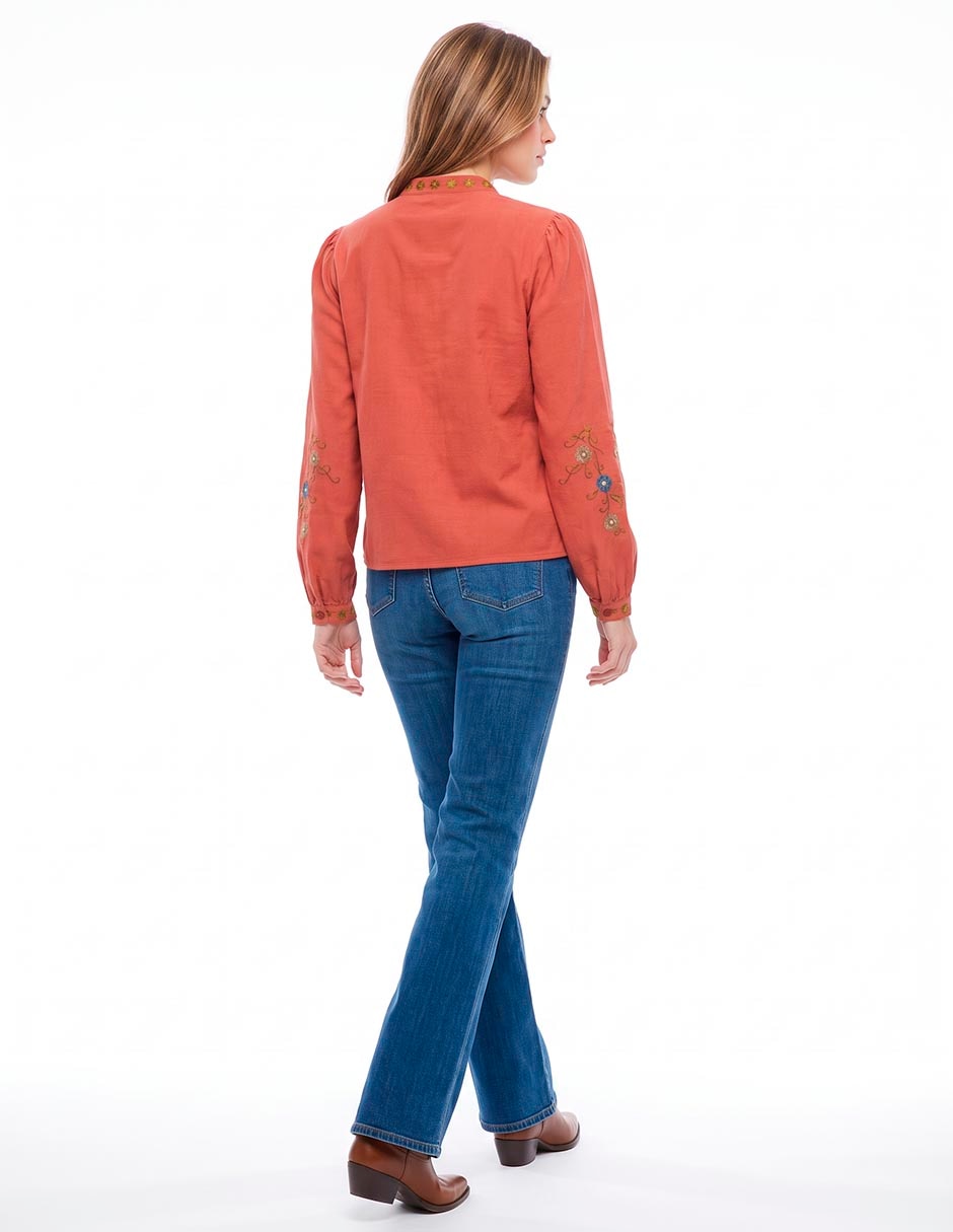 Blusa manga larga para mujer