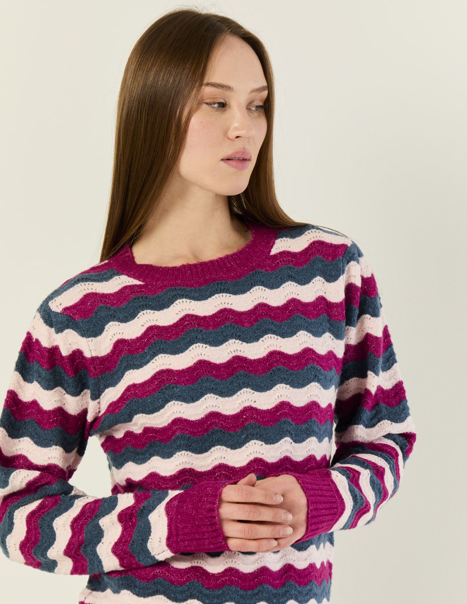 Suéter cuello redondo para mujer 3