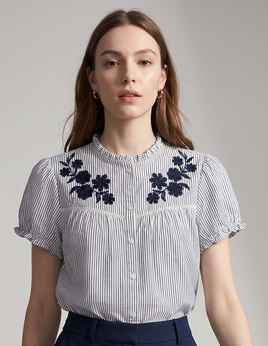 Blusa manga corta para mujer