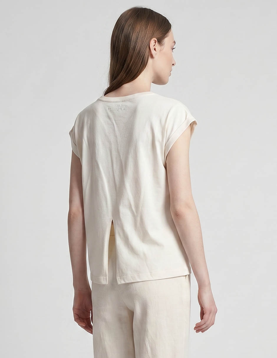 Playera manga corta cuello redondo para mujer 2