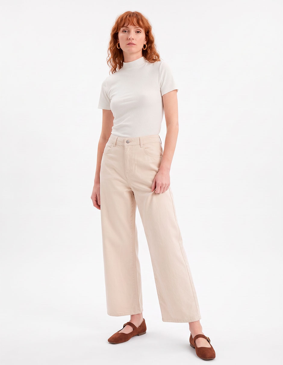 Pantalón relaxed wide leg para mujer