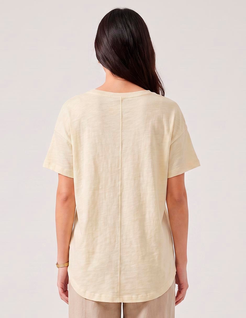 Playera manga corta cuello redondo para mujer 2