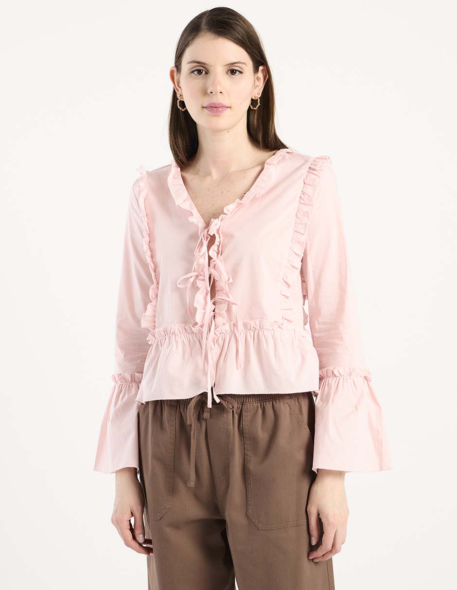 Blusa Week By Weekend manga larga para mujer