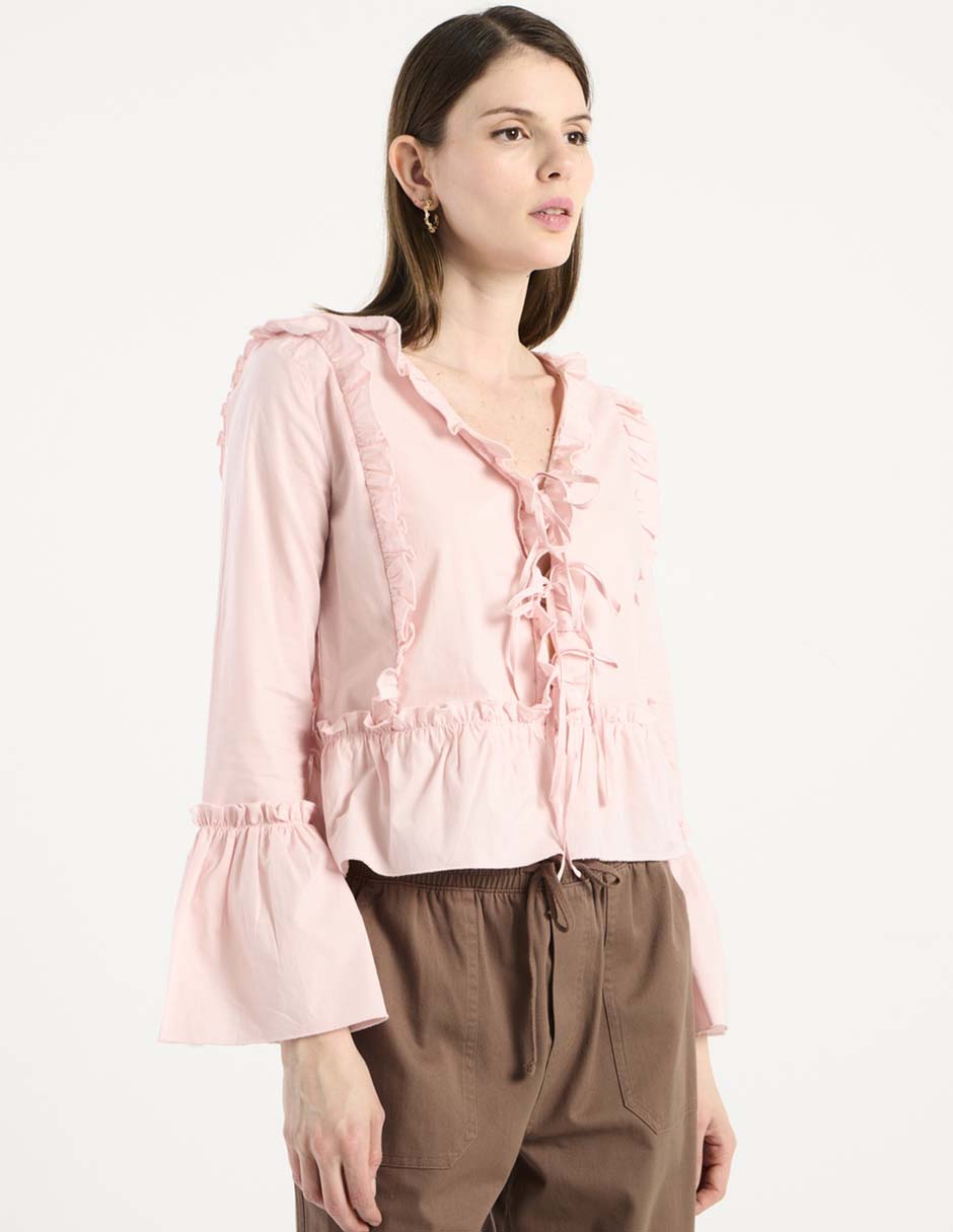 Blusa Week By Weekend manga larga para mujer