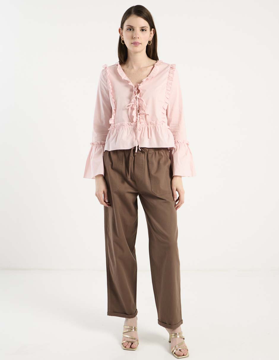 Blusa Week By Weekend manga larga para mujer