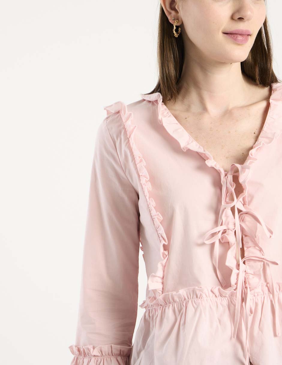 Blusa Week By Weekend manga larga para mujer