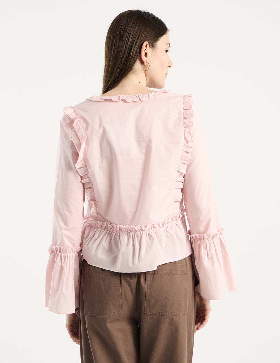 Blusa Week By Weekend manga larga para mujer