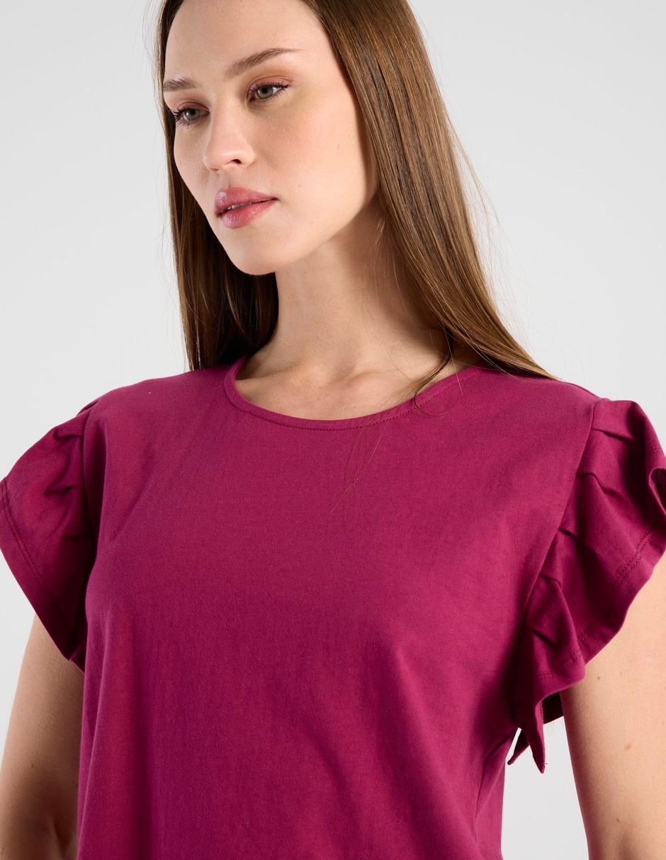 Playera manga corta cuello redondo para mujer 3