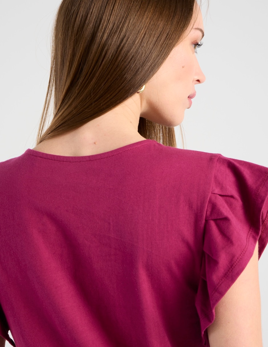 Playera manga corta cuello redondo para mujer 2
