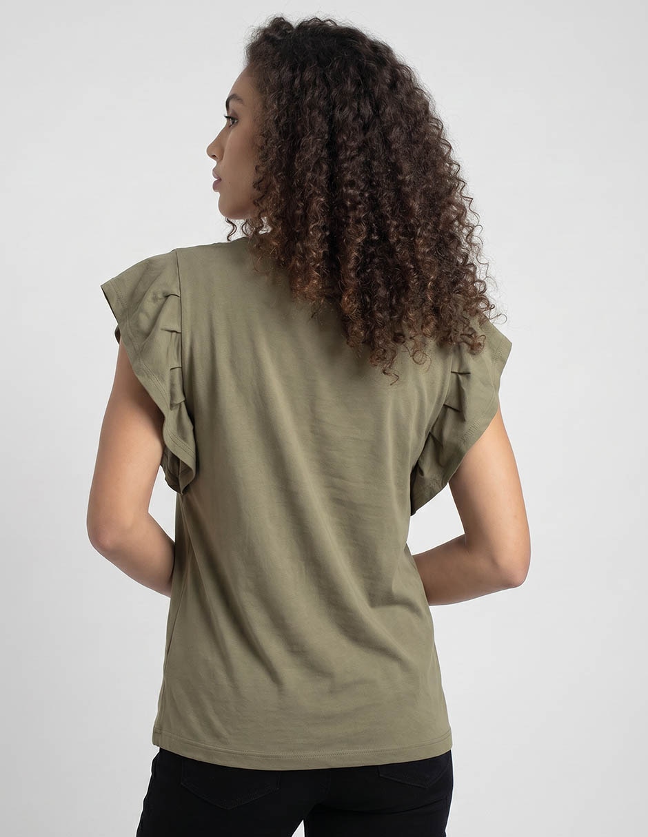 Playera manga corta cuello redondo mujer 3